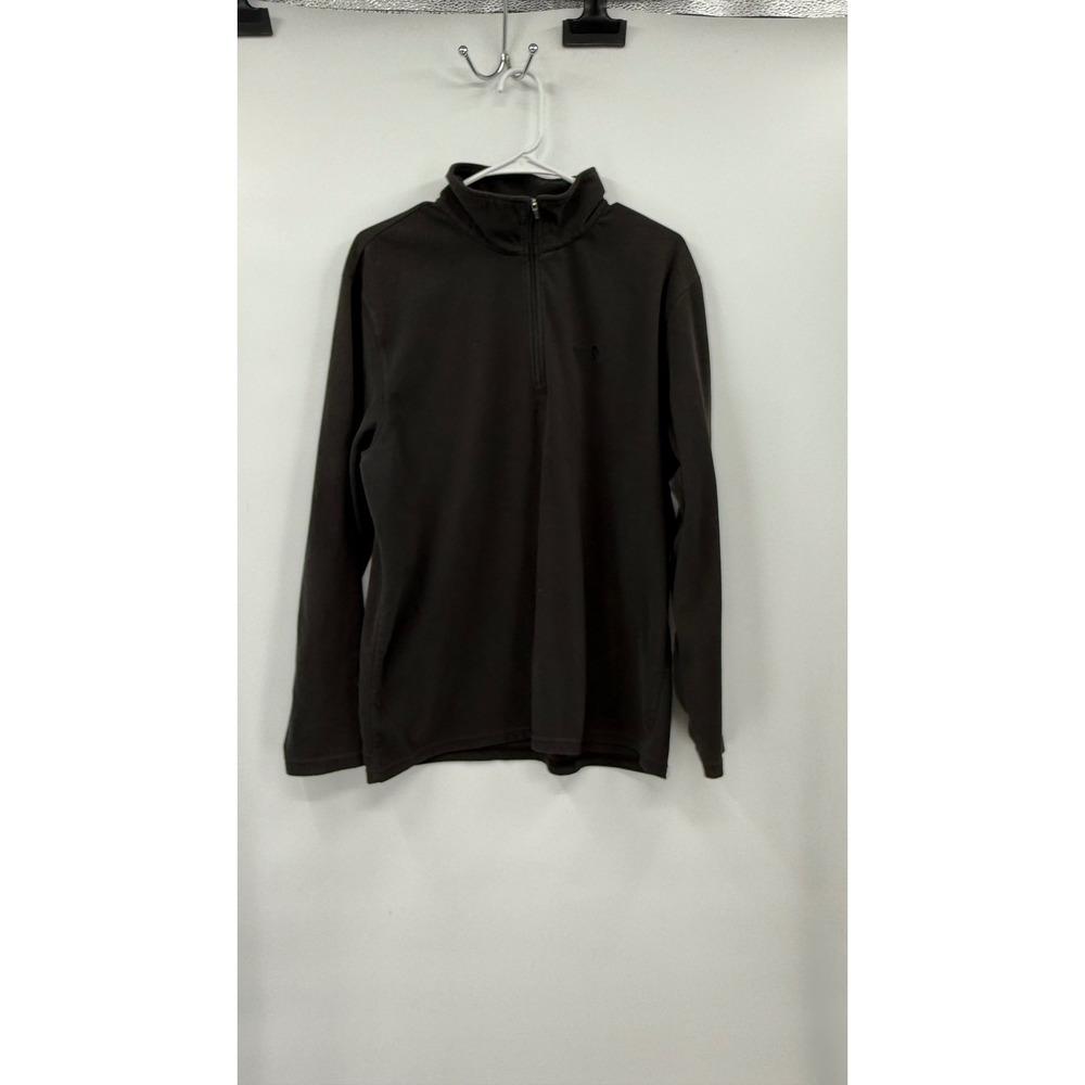 The North Face Large TKA 100 Fleece Pullover Mens Brown Quarter‎ Zip Jacket
